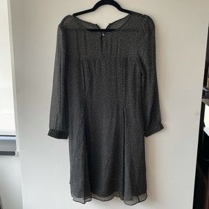 Jcrew little black polka dot dress